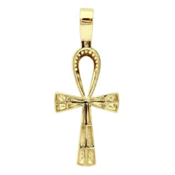 Luxurman Egyptian Ankh Cross Diamond Pendant 14K White Gold 0.6CT 2 3/4 Inch -Outlet Bijou Lush Store jewelry luxurman pharaoh egyptian ankh cross diamond pendant in 14k gold 06ct backye 1
