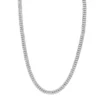 Men's Diamond Tennis Necklace In Real Sterling Silver 2 Rows Genuine Diamonds -Outlet Bijou Lush Store jewelry mens diamond tennis necklace in real sterling silver 2 rows genuine diamonds 490356 mainwh