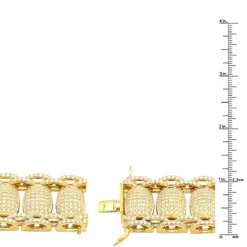 Men's Hip Hop Style Iced Out Diamond Link Bracelet 14K Yellow Gold By Joe Rodeo 21Ct -Outlet Bijou Lush Store jewelry mens hip hop style iced out diamond link bracelet 14k gold 21ct rulerye 1