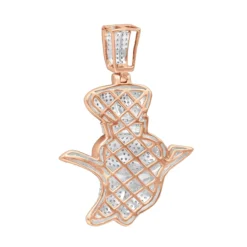 Men's 10K Yellow Gold Diamond Pillsburry Doughboy Pendant For Men 1.33Ct -Outlet Bijou Lush Store jewelry mens jewelry real 10k gold diamond pillsberry doughboy pendant for men 133ct backro