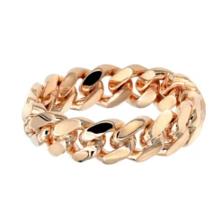 Miami Cuban Link Chain Ring For Men 14K Yellow Gold 5.5mm By Luxurman -Outlet Bijou Lush Store jewelry miami cuban link chain ring for men 14k gold 55mm by luxurman backro