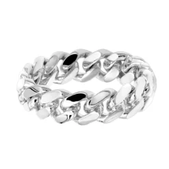 Miami Cuban Link Chain Ring For Men 14K Yellow Gold 5.5mm By Luxurman -Outlet Bijou Lush Store jewelry miami cuban link chain ring for men 14k gold 55mm by luxurman backwh