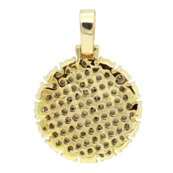 10K Yellow Gold Bitcoin Pendant With Diamonds 2 Carat Men's Circle Charm -Outlet Bijou Lush Store jewelry real 10k gold bitcoin pendant with diamonds 2 carat mens circle charm backye