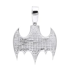 10K Yellow Gold Iced Out Batman Logo Pendant For Men 1 Carat Of Diamonds -Outlet Bijou Lush Store jewelry real 10k gold iced out batman logo pendant for men 1 carat of diamonds backwh