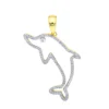 14K Yellow Gold Diamond Dolphin Pendant For Men 0.33ct By LUXURMAN 1 14K Yellow Gold Diamond Dolphin Pendant For Men 0.33ct By LUXURMAN -Outlet Bijou Lush Store jewelry real 14k gold diamond dolphin pendant for men 033ct by luxurman mainye 1