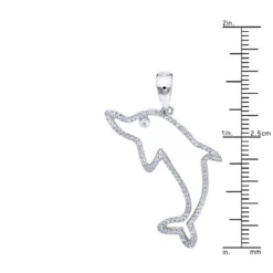 14K Yellow Gold Diamond Dolphin Pendant For Men 0.33ct By LUXURMAN -Outlet Bijou Lush Store jewelry real 14k gold diamond dolphin pendant for men 033ct by luxurman rulerwh 1