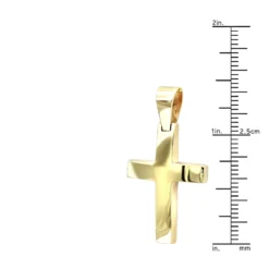 14K Yellow Gold Small Cross Pendant For Women And Men By LUXURMAN -Outlet Bijou Lush Store jewelry real 14k gold small cross pendant for women and men by luxurman rulerye