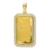 Real 99.9 14K Yellow Gold 1 Ounce Pamp Suisse Bar Lady Fortuna G VS Men's Diamond Pendant -Outlet Bijou Lush Store jewelry real 999 gold 1 ounce pamp suisse bar lady fortuna g vs mens diamond pendant mainye