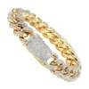 Real Diamond Miami Cuban Link Chain Bracelet For Men 10K Yellow Gold 14mm -Outlet Bijou Lush Store jewelry real diamond miami cuban link chain bracelet for men in 10k gold 14mm mainye