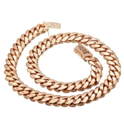 Real Hip Hop Iced Out Miami Cuban Link Diamond Chain For Men 10K Yellow Gold -Outlet Bijou Lush Store jewelry real hip hop jewelry iced out miami cuban link diamond chain for men 10k gold backro