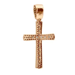 Religious 14K White Gold Round Diamonds Cross Pendant For Men 1.4ct -Outlet Bijou Lush Store jewelry religious jewelry solid 14k gold round diamonds cross pendant for men 14ct 407108 backro