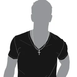 Religious 14K White Gold Round Diamonds Cross Pendant For Men 1.4ct -Outlet Bijou Lush Store jewelry religious jewelry solid 14k gold round diamonds cross pendant for men 14ct 407108 bodwh