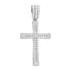 Religious 14K White Gold Round Diamonds Cross Pendant For Men 1.4ct -Outlet Bijou Lush Store jewelry religious jewelry solid 14k gold round diamonds cross pendant for men 14ct 407108 mainwh