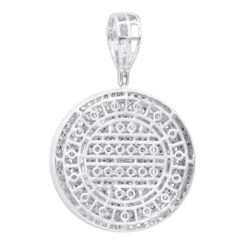 Round Diamond Medallion Pendant For Men And Women 2 Carat 14K Yellow Gold -Outlet Bijou Lush Store jewelry round diamond medallion pendant for men and women 2 carat 14k gold 803175 backwh