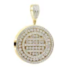 Round Diamond Medallion Pendant For Men And Women 2 Carat 14K Yellow Gold -Outlet Bijou Lush Store jewelry round diamond medallion pendant for men and women 2 carat 14k gold 803175 mainye