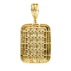 Unique 1.75 Carat Small Diamond 14K Yellow Gold Iced Out Dog Tag Pendant 1 Inch -Outlet Bijou Lush Store jewelry unique 175 carat small diamond 14k gold iced out dog tag pendant 1 inch 803177 backye