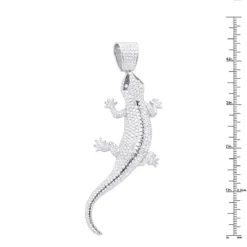 Unique Fully Iced Out Diamond Lizard Pendant 14K White Gold 14ct By Joe Rodeo -Outlet Bijou Lush Store jewelry unique fully iced out diamond lizard pendant in 14k gold 14ct by joe rodeo rulerwh