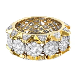 3 Carat Diamond Eternity Band 10K Yellow Gold For Men -Outlet Bijou Lush Store jewelry unique mens diamond rings 3 carat diamond eternity band in 10k gold backye