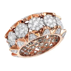 3 Carat Diamond Eternity Band 10K Yellow Gold For Men -Outlet Bijou Lush Store jewelry unique mens diamond rings 3 carat diamond eternity band in 10k gold ro