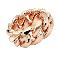 Unique Solid 14K Yellow Gold Cuban Link Chain Ring For Men -Outlet Bijou Lush Store jewelry unique mens solid gold rings 14k gold cuban link chain ring ro