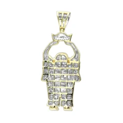 Large 1 Carat 10K Yellow Gold Smiling Diamond Buddha Pendant For Men -Outlet Bijou Lush Store large 1 carat solid 10k gold smiling diamond buddha pendant for men backye