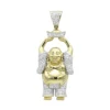 Large 1 Carat 10K Yellow Gold Smiling Diamond Buddha Pendant For Men -Outlet Bijou Lush Store large 1 carat solid 10k gold smiling diamond buddha pendant for men mainye