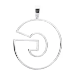 Oversized 10K Yellow Gold Custom Made Diamond Initial Letter Pendant For Men 2 Carat -Outlet Bijou Lush Store large custom made diamond letter initial pendant for men 10k gold 2 carats 000920 back white