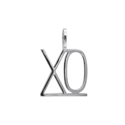 Large Customizable Diamond Initials Pendant For Men & Women 10K White Gold -Outlet Bijou Lush Store large customizable diamond initials pendant for men women solid 10k gold 000900 back