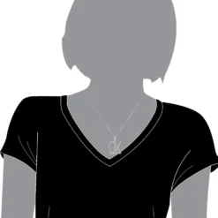 Large Customizable Diamond Initials Pendant For Men & Women 10K White Gold -Outlet Bijou Lush Store large customizable diamond initials pendant for men women solid 10k gold 000900 body white