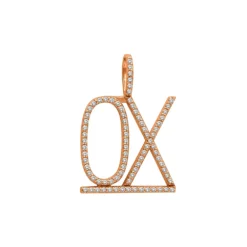 Large Customizable Diamond Initials Pendant For Men & Women 10K White Gold -Outlet Bijou Lush Store large customizable diamond initials pendant for men women solid 10k gold 000900 rose