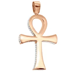 Large Diamond Ankh Cross Pendant For Men 14K White Gold 2.5 Inches 7 Carats 15 Large Diamond Ankh Cross Pendant For Men 14K White Gold 2.5 Inches 7 Carats -Outlet Bijou Lush Store large diamond ankh cross pendant for men 14k gold 25 inches 7 carats 804091 back rose