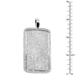 Large Diamond Dog Tag Pendant 14K White Gold Fully Iced Out Design 10.5ct 17 Large Diamond Dog Tag Pendant 14K White Gold Fully Iced Out Design 10.5ct -Outlet Bijou Lush Store large diamond dog tag pendant in 14k gold fully iced out design 105ct 804084 ruler white