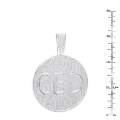 Large Iced Out Custom Diamond Medallion Pendant For Men 14K White Gold 10 Carats -Outlet Bijou Lush Store large iced out custom diamond medallion pendant for men 14k gold 10 carats 018007 rulerwh