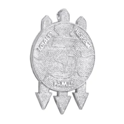 Large Loyalty Respect Family Diamond Pendant In Sterling Silver