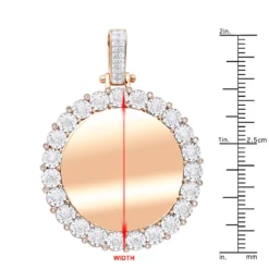 Large Round Customizable Picture Pendant 2 Carat Diamond Medallion 10K Yellow Gold -Outlet Bijou Lush Store large round customizable picture pendant 2 carat diamond medallion 10k gold 870105 rulerro