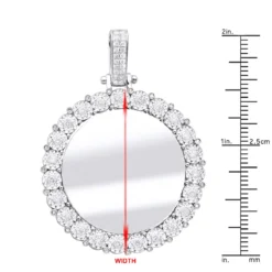 Large Round Customizable Picture Pendant 2 Carat Diamond Medallion 10K Yellow Gold -Outlet Bijou Lush Store large round customizable picture pendant 2 carat diamond medallion 10k gold 870105 rulerwh