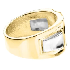 Luccello Brand 18K Yellow Gold Men's Designer Diamond Ring G VS 0.5ct -Outlet Bijou Lush Store luccello brand 18k gold mens designer diamond ring 050 p 6682 backye