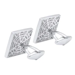 Luccello Designer 14K White Gold & Diamond Cufflinks For Men Gold Cuff Links 7.47ct 14 Luccello Designer 14K White Gold & Diamond Cufflinks For Men Gold Cuff Links 7.47ct -Outlet Bijou Lush Store luccello designer gold cuff links with diamonds 747ct 14k p 48168 back white