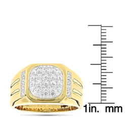 Luxurman 1 Carat Men's Diamond Ring 14K White Gold Pinky Ring 11 Luxurman 1 Carat Men's Diamond Ring 14K White Gold Pinky Ring -Outlet Bijou Lush Store luxurman 1 carat mens diamond ring 14k yellow rose white gold pinky ring ruler