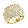 Luxurman 14K Yellow Gold Men's Diamond Ring Square Shape 2.5ct Pinky Ring