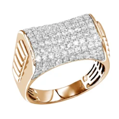 Luxurman 2 Carat Men's Diamond Ring 10K White Gold Pinky Ring -Outlet Bijou Lush Store luxurman 2 carat mens diamond ring 10k gold pinky ring ro