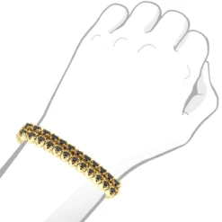 Luxurman Black Diamond 2 Row Men's Diamond Tennis Bracelet Solid 10K Black Plated Gold 7ctw 21 Luxurman Black Diamond 2 Row Men's Diamond Tennis Bracelet Solid 10K Black Plated Gold 7ctw -Outlet Bijou Lush Store luxurman black diamond bracelets 2 row mens diamond tennis bracelet 7ctw body yellow