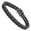 Luxurman Black Diamond 2 Row Men's Diamond Tennis Bracelet Solid 10K Black Plated Gold 7ctw -Outlet Bijou Lush Store luxurman black diamond bracelets 2 row mens diamond tennis bracelet 7ctw main