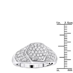 Luxurman 10K Yellow Gold Diamond Ring For Men 1.1ct Octagonal Shape -Outlet Bijou Lush Store luxurman diamond rings 10k gold diamond ring for men 1 1ct octagonal shape rulerwh 20200127