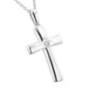 Luxurman Love Quotes: Small Sterling Silver Diamond Cross Pendant -Outlet Bijou Lush Store luxurman love quotes necklaces small sterling silver diamond cross pendant main