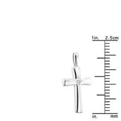 Luxurman Love Quotes: Small Sterling Silver Diamond Cross Pendant -Outlet Bijou Lush Store luxurman love quotes necklaces small sterling silver diamond cross pendant ruler