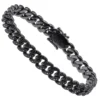Luxurman Men's Black Diamond Cuban Link Bracelet In Sterling Silver 8mm Wide 2 Luxurman Men's Black Diamond Cuban Link Bracelet In Sterling Silver 8mm Wide -Outlet Bijou Lush Store luxurman mens black diamond cuban link bracelet in sterling silver 8mm wide 407160 main 1675828848