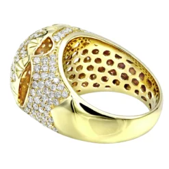 Luxurman Men's Diamond Ring Unique Large 3 Carat 14K Yellow Gold Pinky Ring -Outlet Bijou Lush Store luxurman mens diamond rings unique large 3 carat 14k gold pinky ring backye