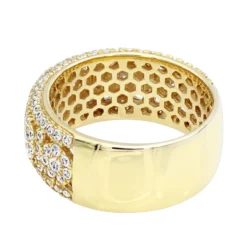 Luxurman Men's 14K Yellow Gold Unique Men's Diamond Wedding Band 2.75ct -Outlet Bijou Lush Store luxurman mens rings 14k gold unique mens diamond wedding band 275ct backye