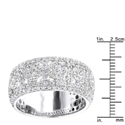 Luxurman Men's 14K Yellow Gold Unique Men's Diamond Wedding Band 2.75ct -Outlet Bijou Lush Store luxurman mens rings 14k gold unique mens diamond wedding band 275ct rulerwh